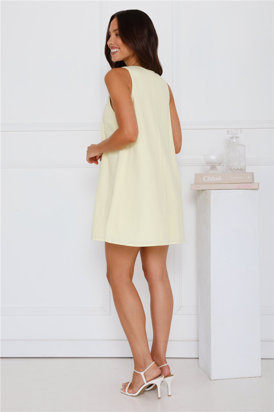 Oceanside Mini Dress Yellow