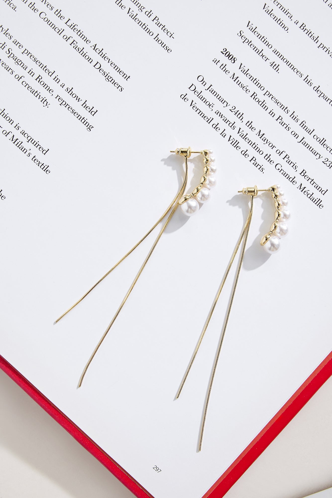 18k Gold Plated Solstice Pearl Earrings Gold