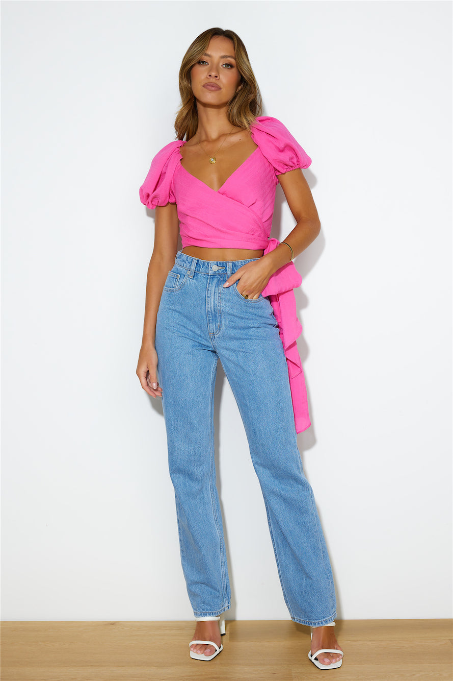 Puff Puff Crop Top Pink