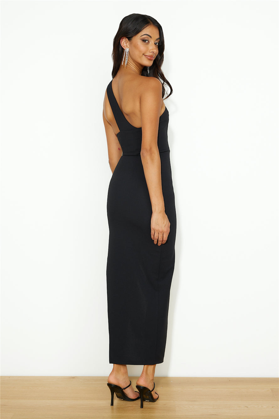 Glam Era Midi Dress Black