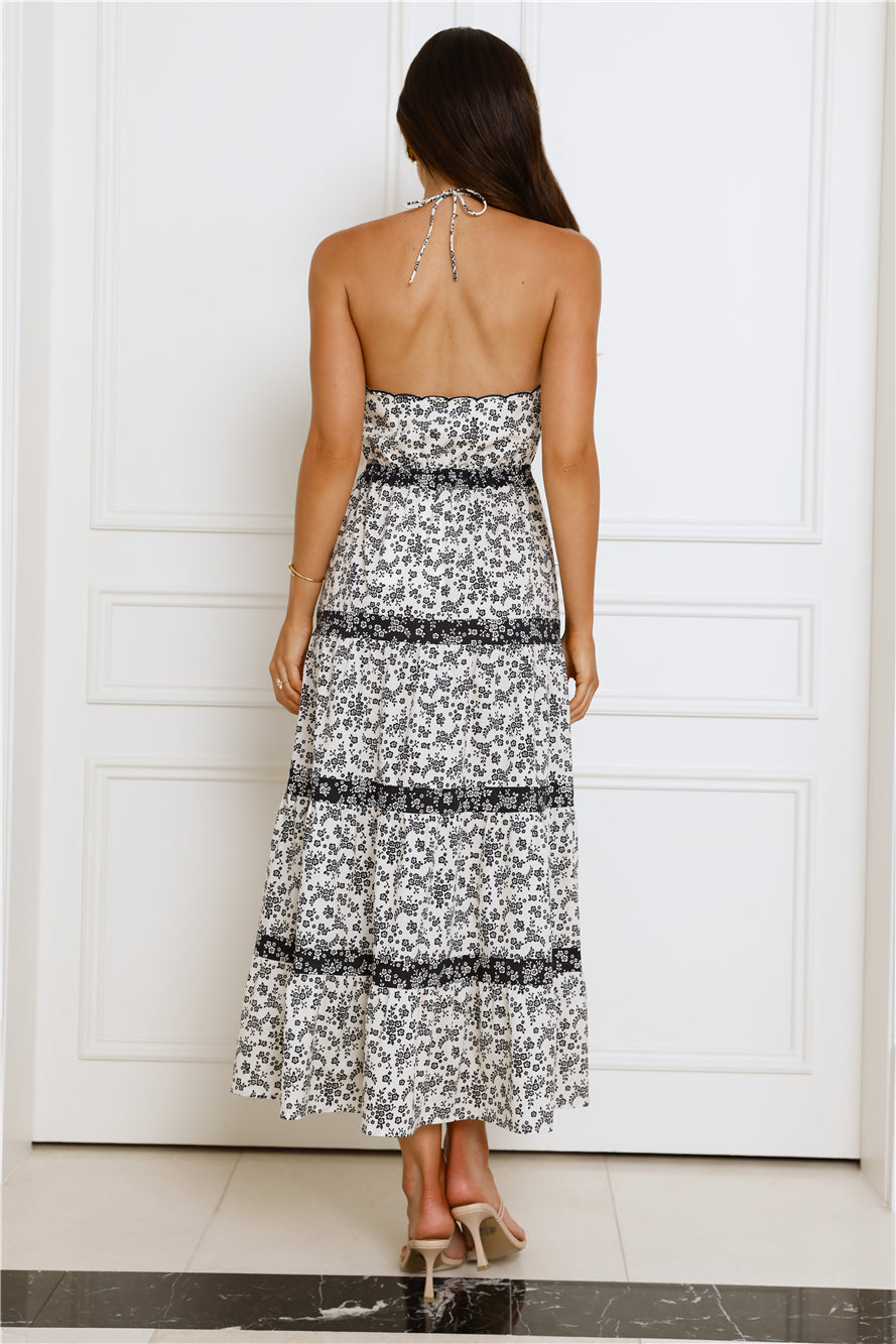 Spring Garden Party Midi Dress Beige