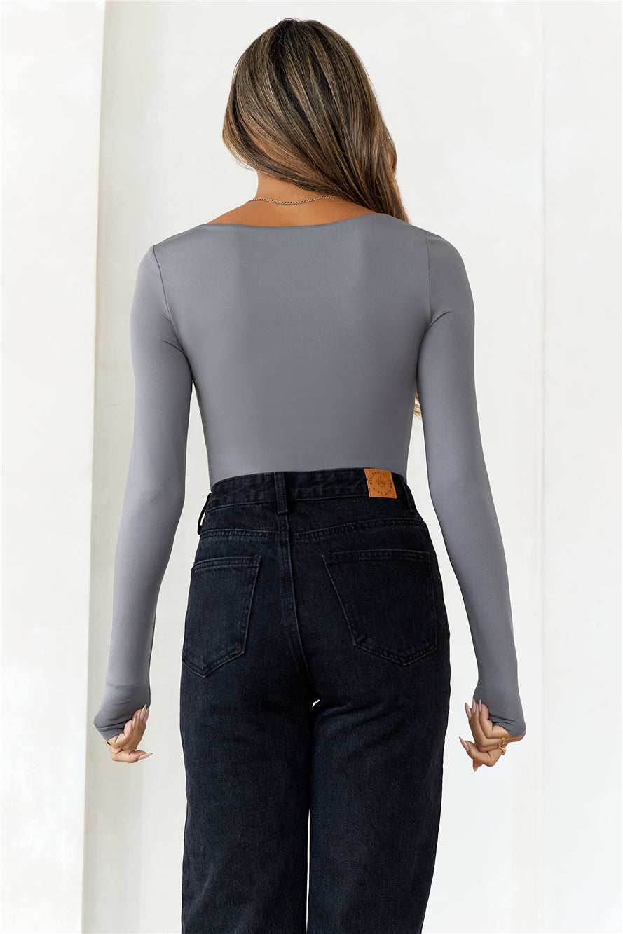 BASE Second Skin Long Sleeve Bodysuit Charcoal