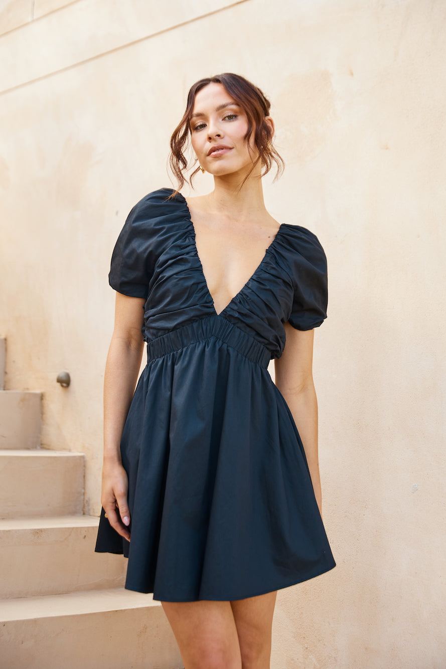 Romantic Daze Mini Dress Black