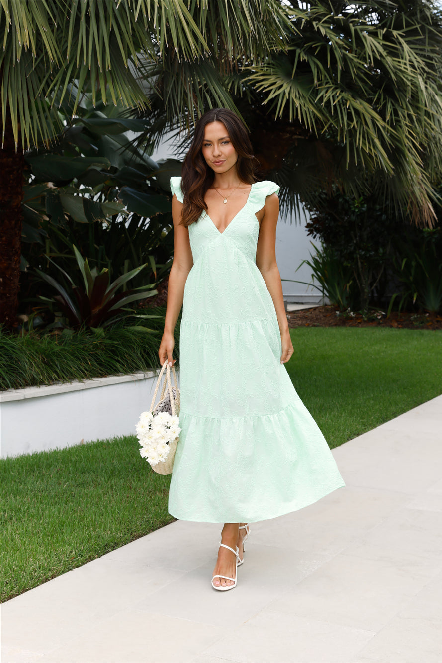 Beachy Charms Maxi Dress Mint