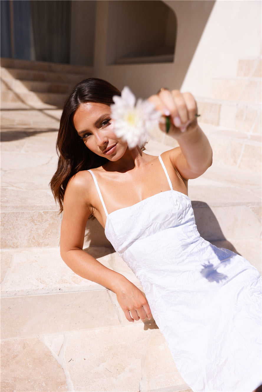Stealing Spotlights Mini Dress White