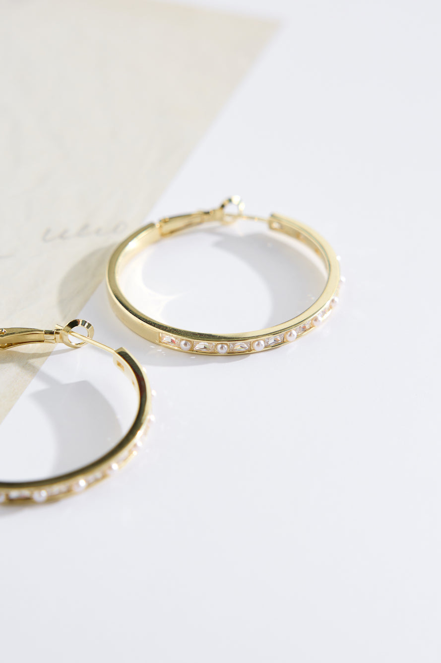 18k Gold Plated Dove Hoop Earrings Gold