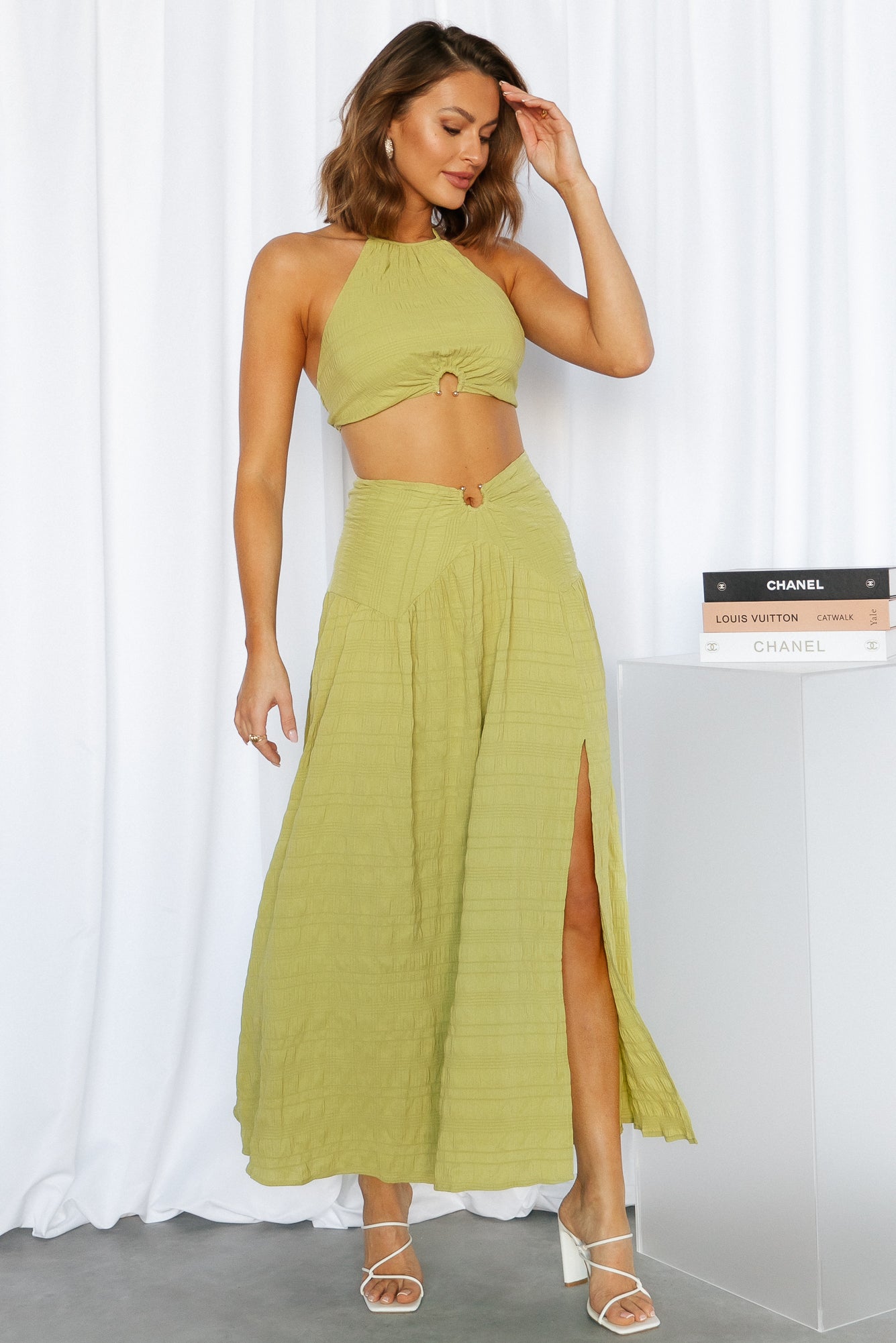 Sunlight Moments Maxi Skirt Olive