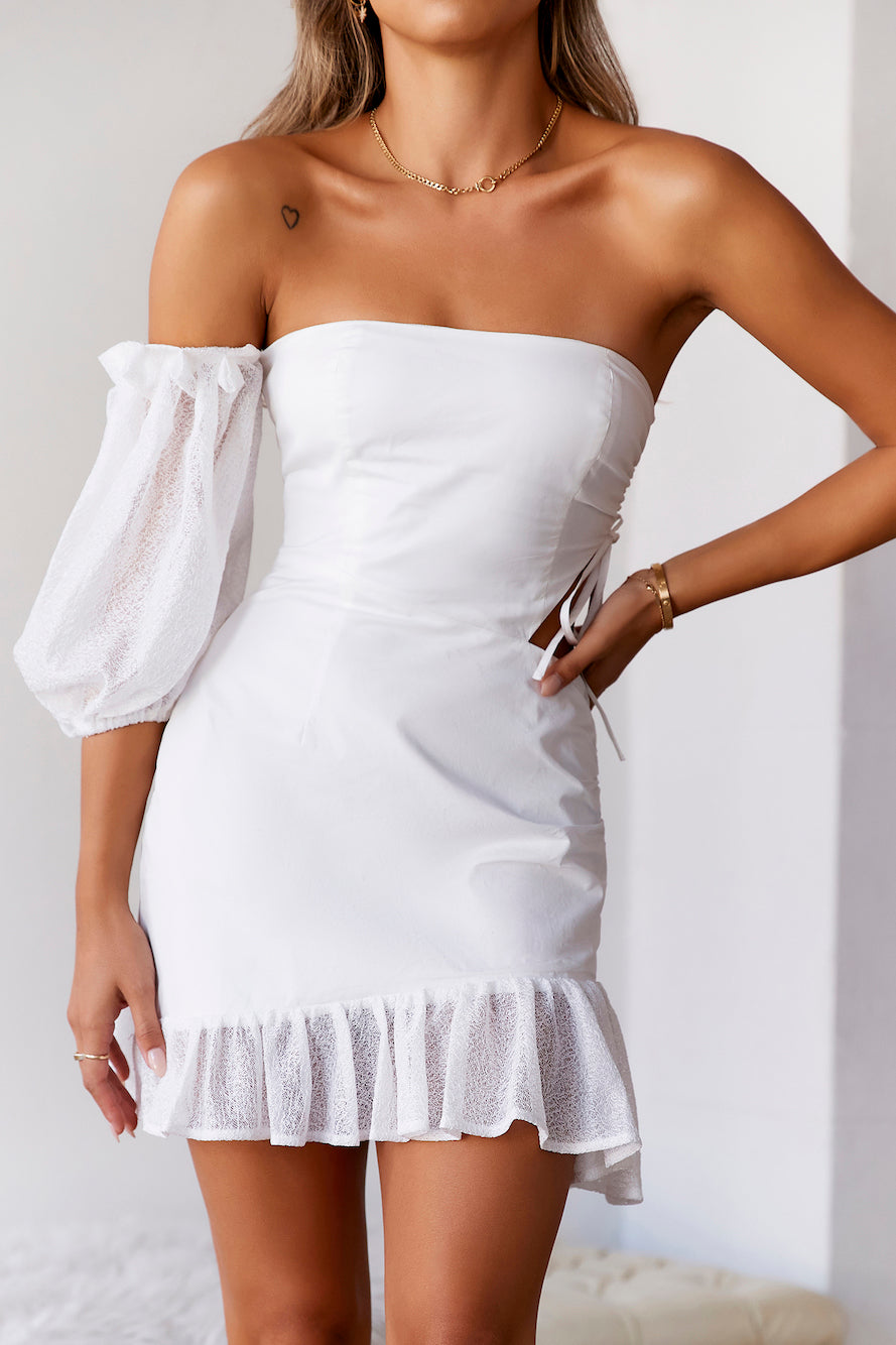 SUR BELLE Queen Of Hearts Mini Dress White