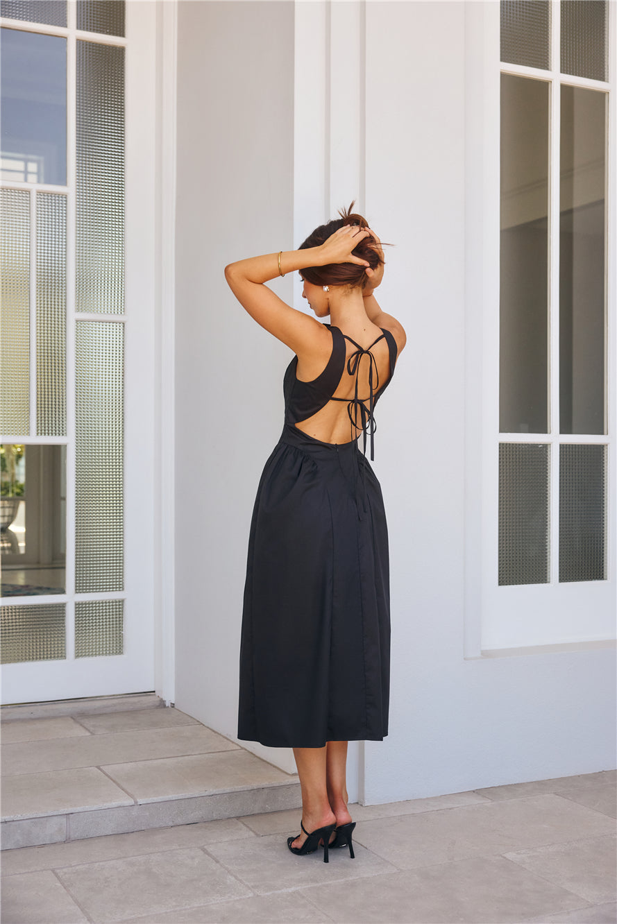 Style Spectacular Midi Dress Black