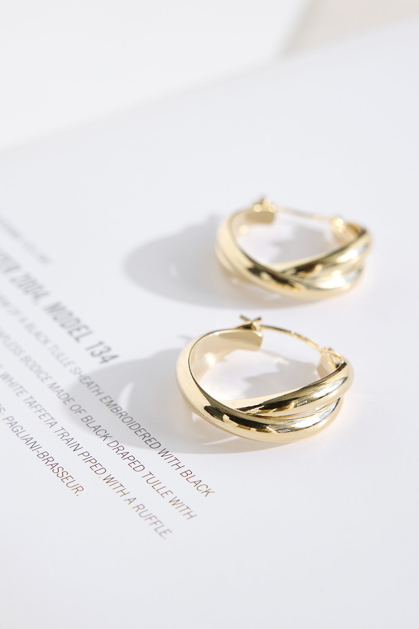 18k Gold Plated Subtle Luxe Hoop Earrings Gold