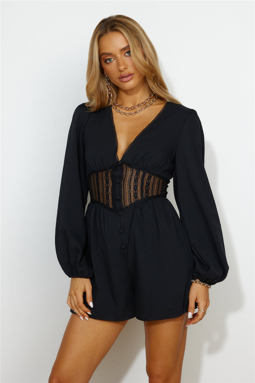 Style Game Romper Black