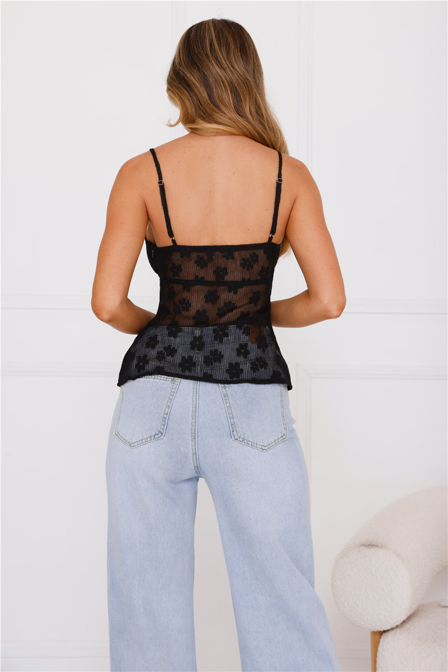 Starry Nights Top Black