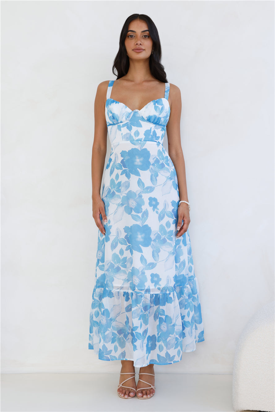 Sky Meet Sea Maxi Dress Blue