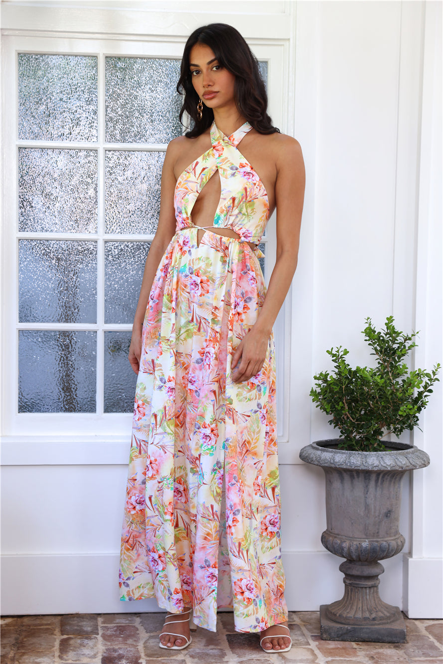 Rainbow Beaches Maxi Dress Print