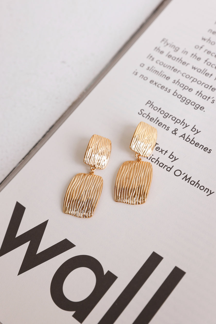 18k Gold Plated Midnight Earrings Gold