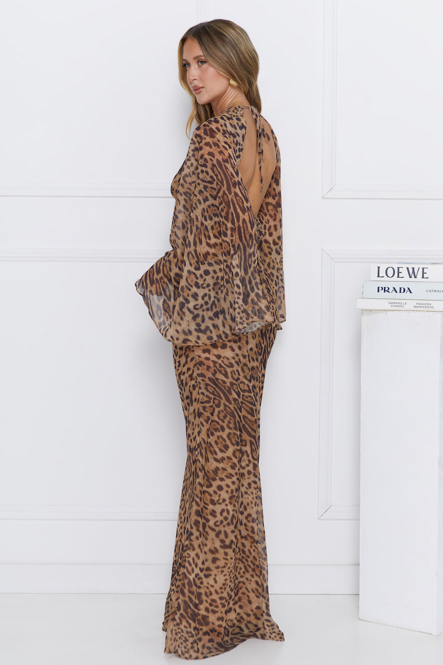 Sassy Behaviour Maxi Dress Leopard