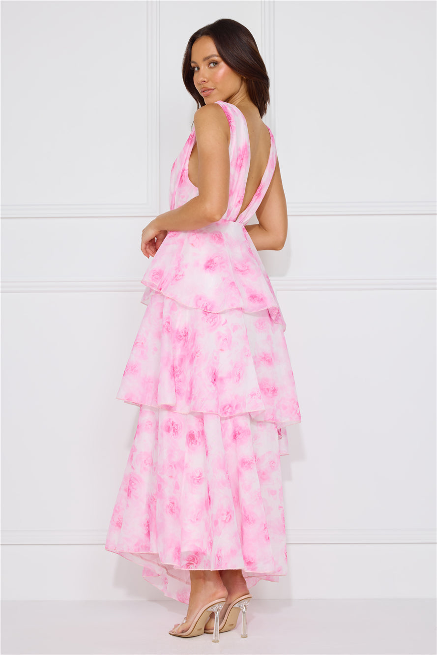 Splendor In The Night Maxi Dress Pink