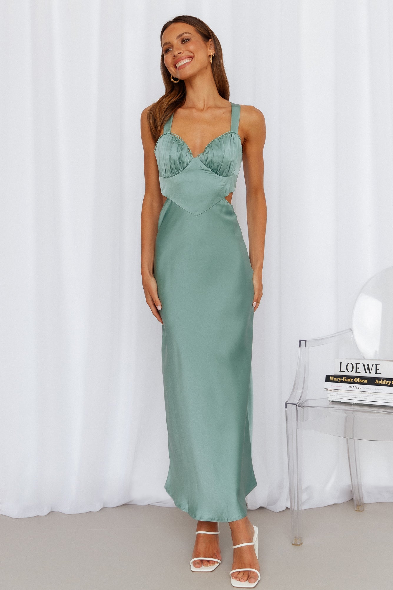 Sweet Mojito Midi Dress Sage