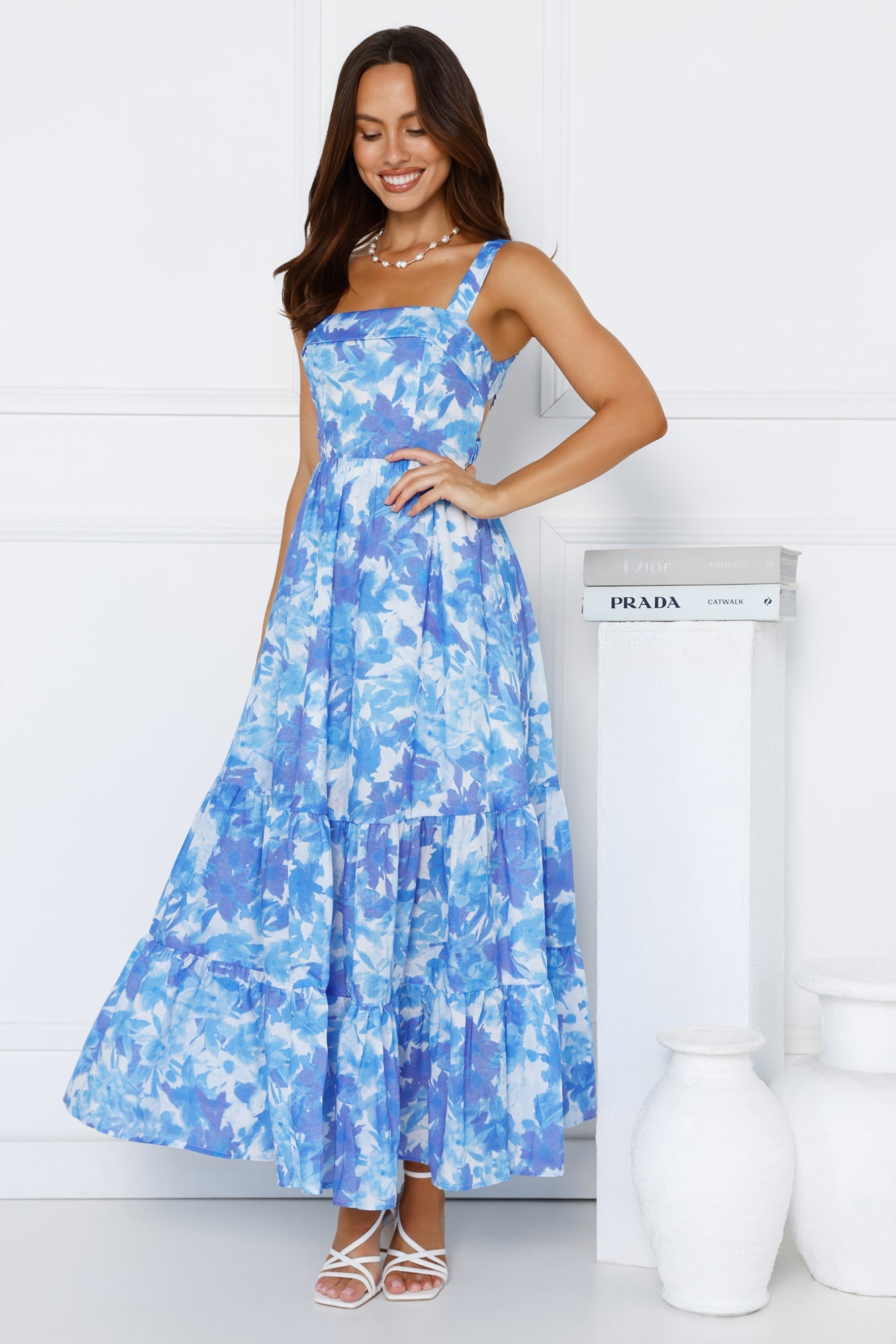 Heated Sun Maxi Dress Blue