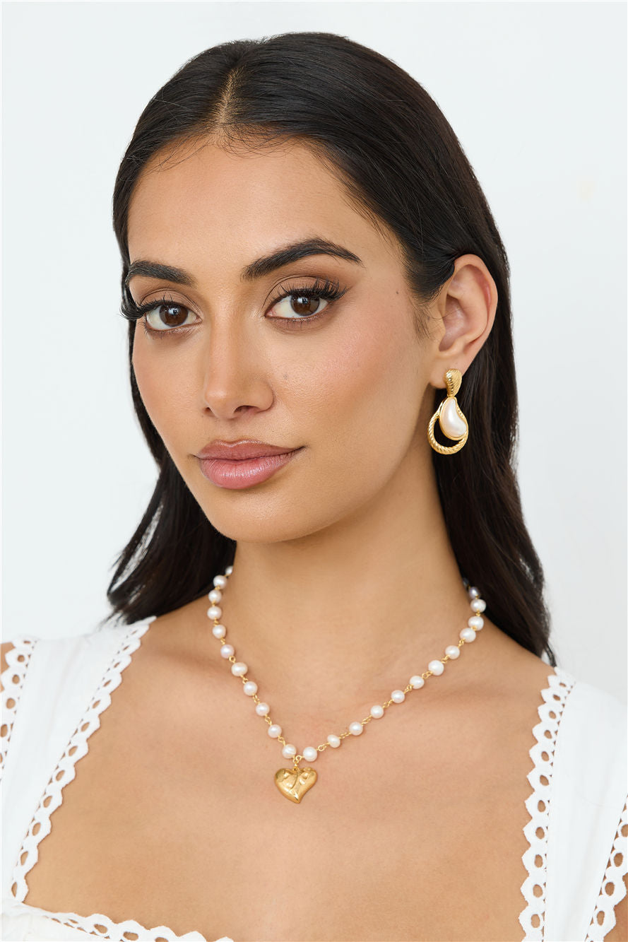 Zora Pearl Necklace Gold