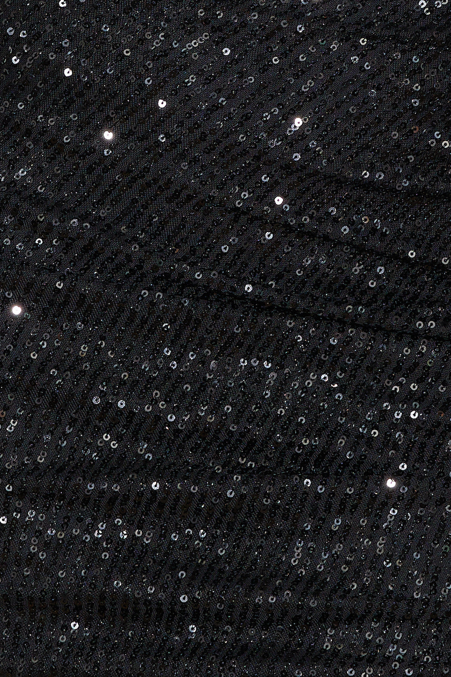 Only Yours Sequin Midi Skirt Black