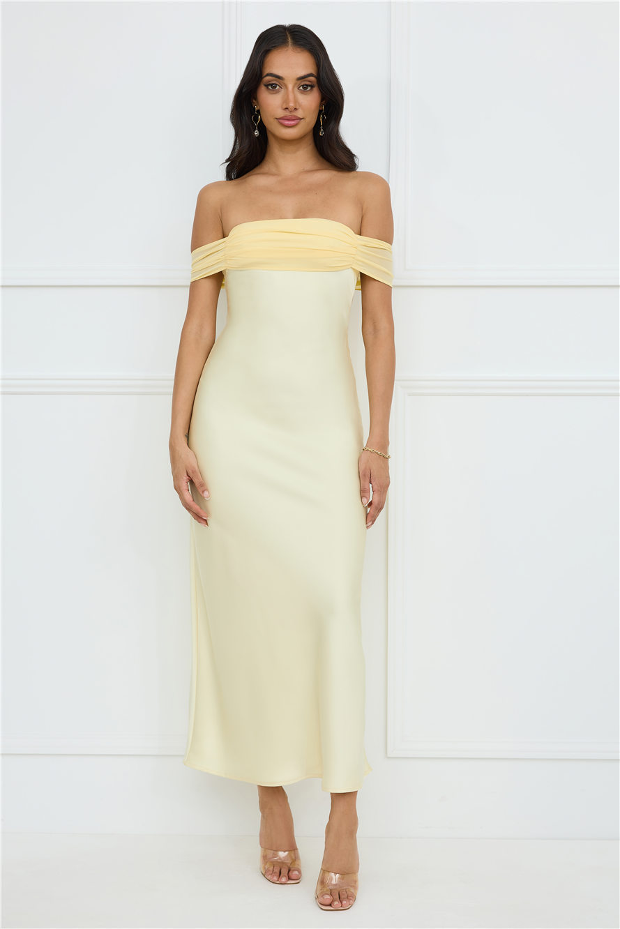 Daisy Darling Strapless Maxi Dress Yellow