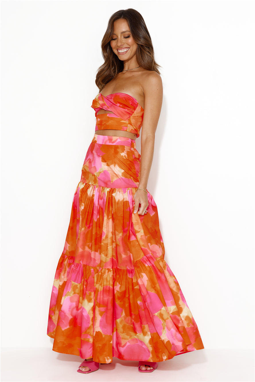Ayla Top Orange Floral