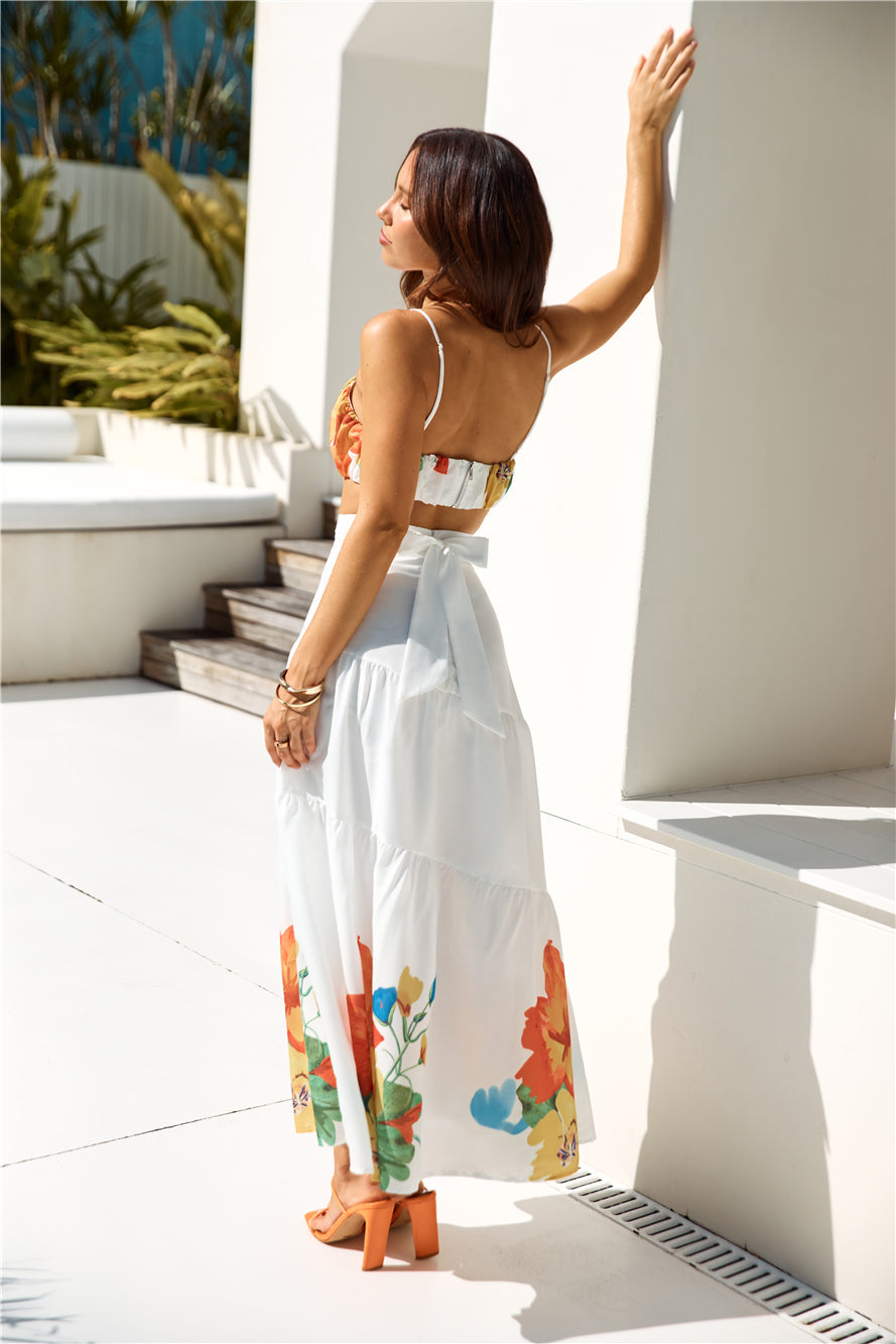 Dandelion Crop Top White