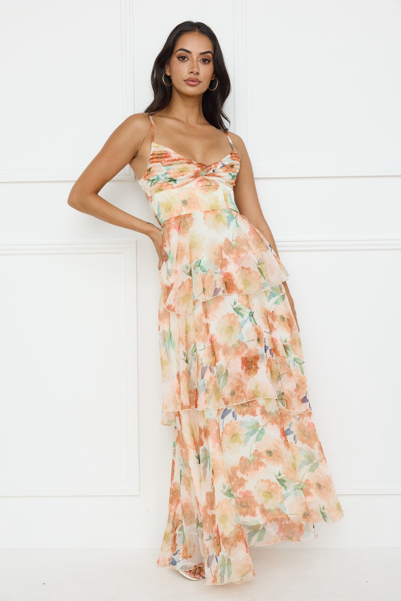 Starflower Breeze Maxi Dress Orange