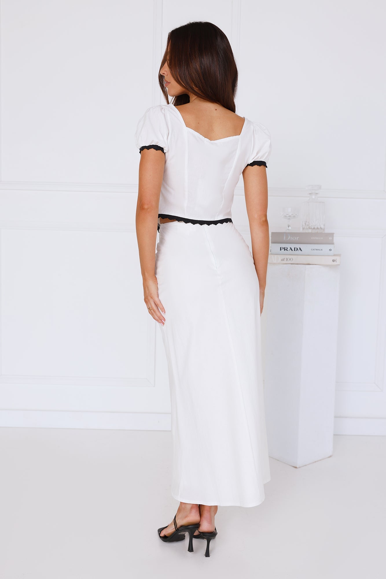 Wanderlust Escapes Maxi Skirt White