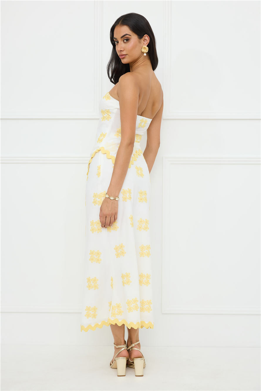 Desert Daze Maxi Skirt White