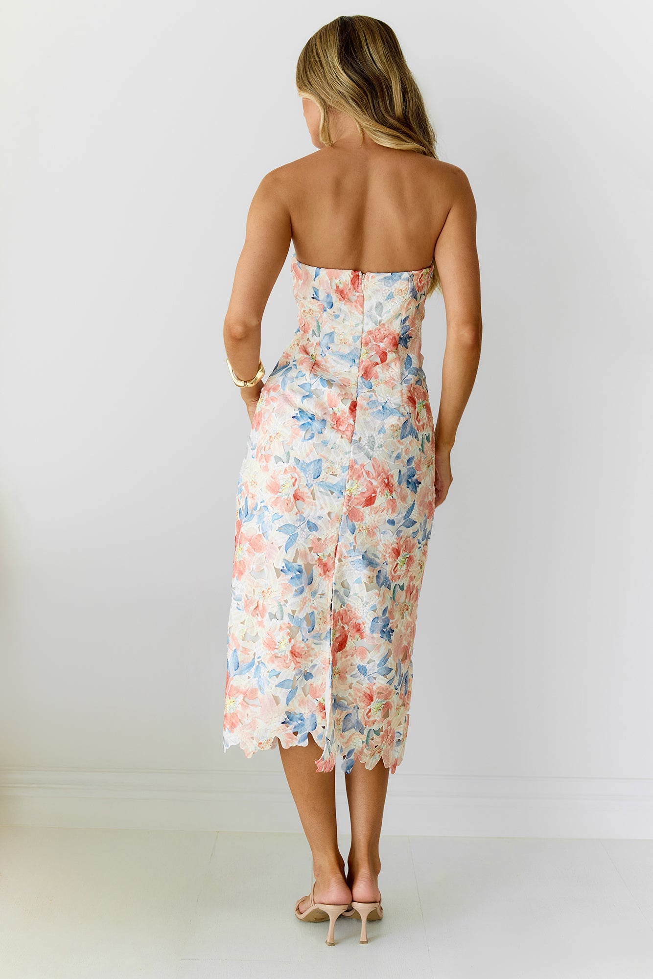 Magic Muse Strapless Mini Dress Peach