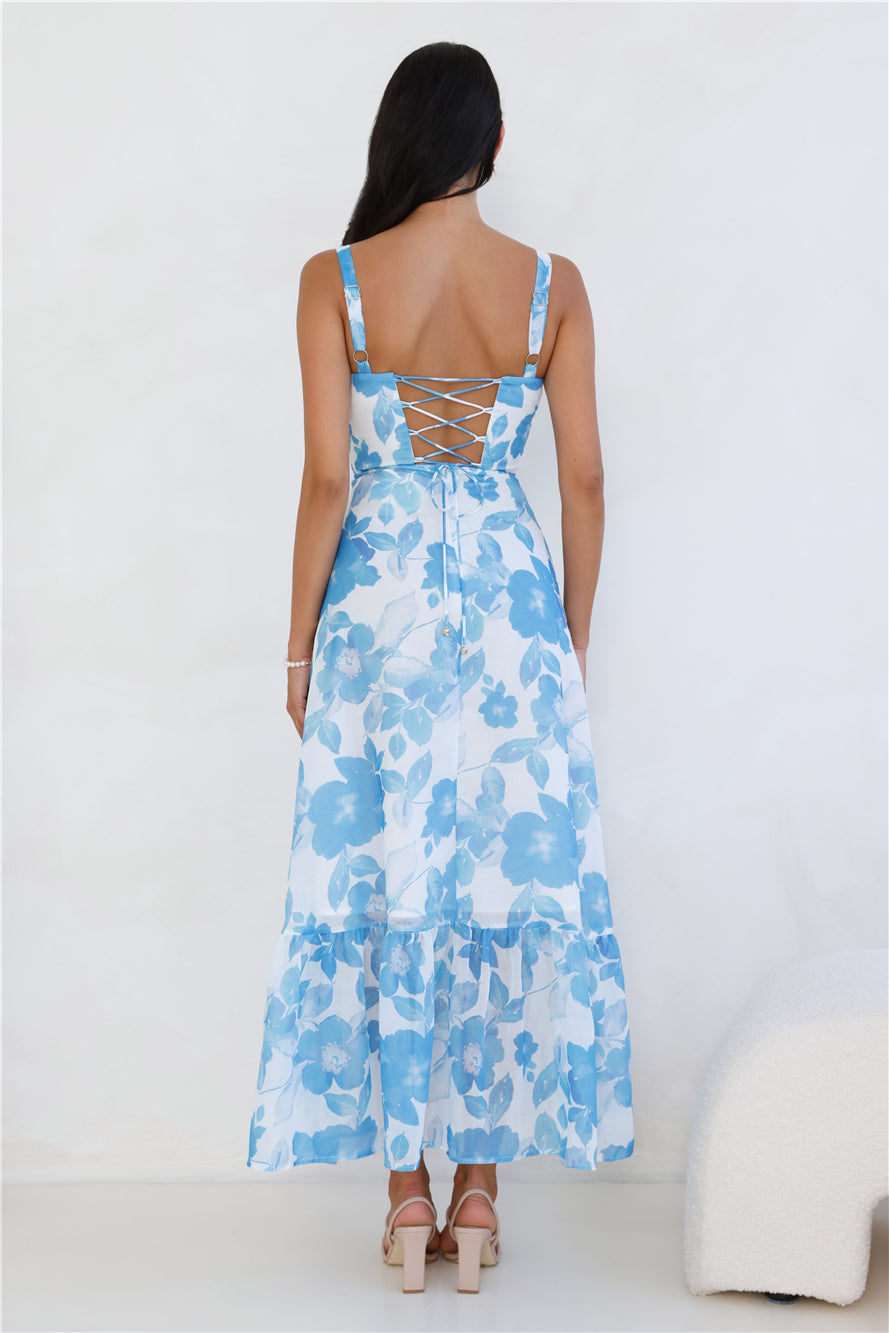 Sky Meet Sea Maxi Dress Blue