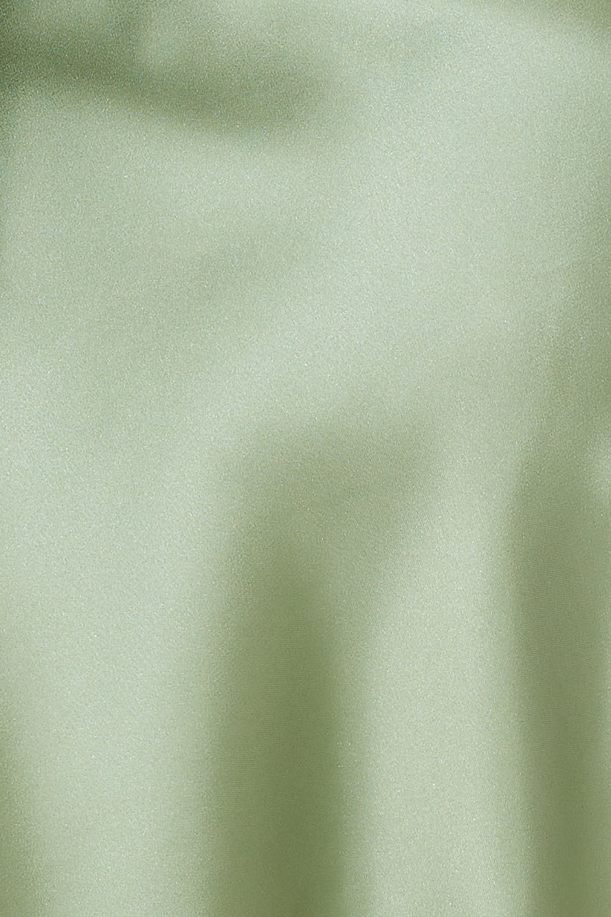 HELLO MOLLY Luxe Arrival Satin Mini Dress Sage
