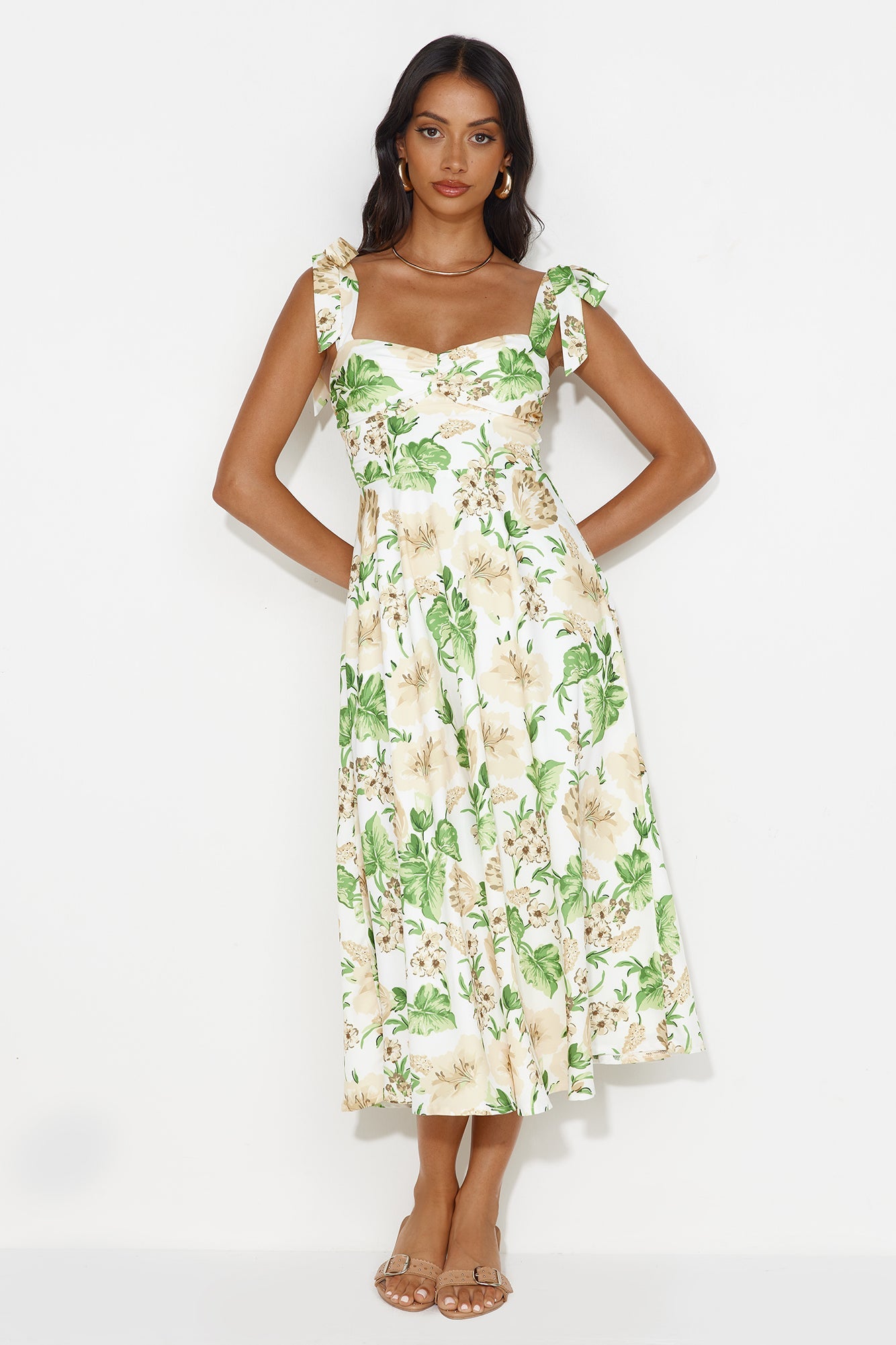 Seaside Space Midi Dress White