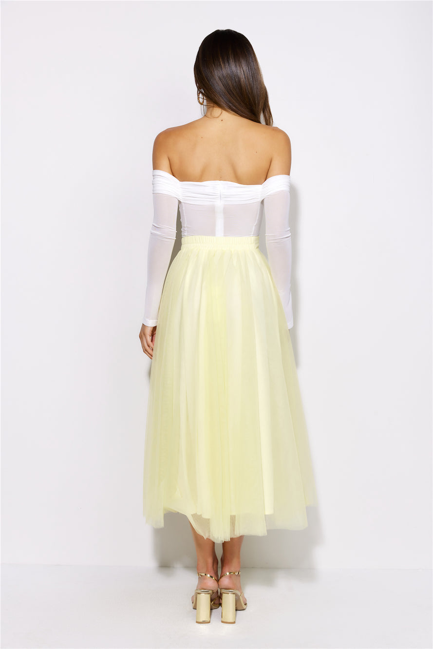 Light Nights Mesh Crop Top White