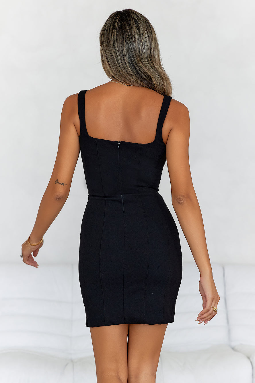 HELLO MOLLY Made You Look Twice Mini Dress Black