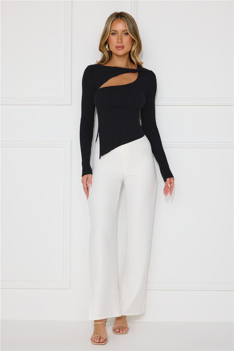 Off To Work Long Sleeve Top Black