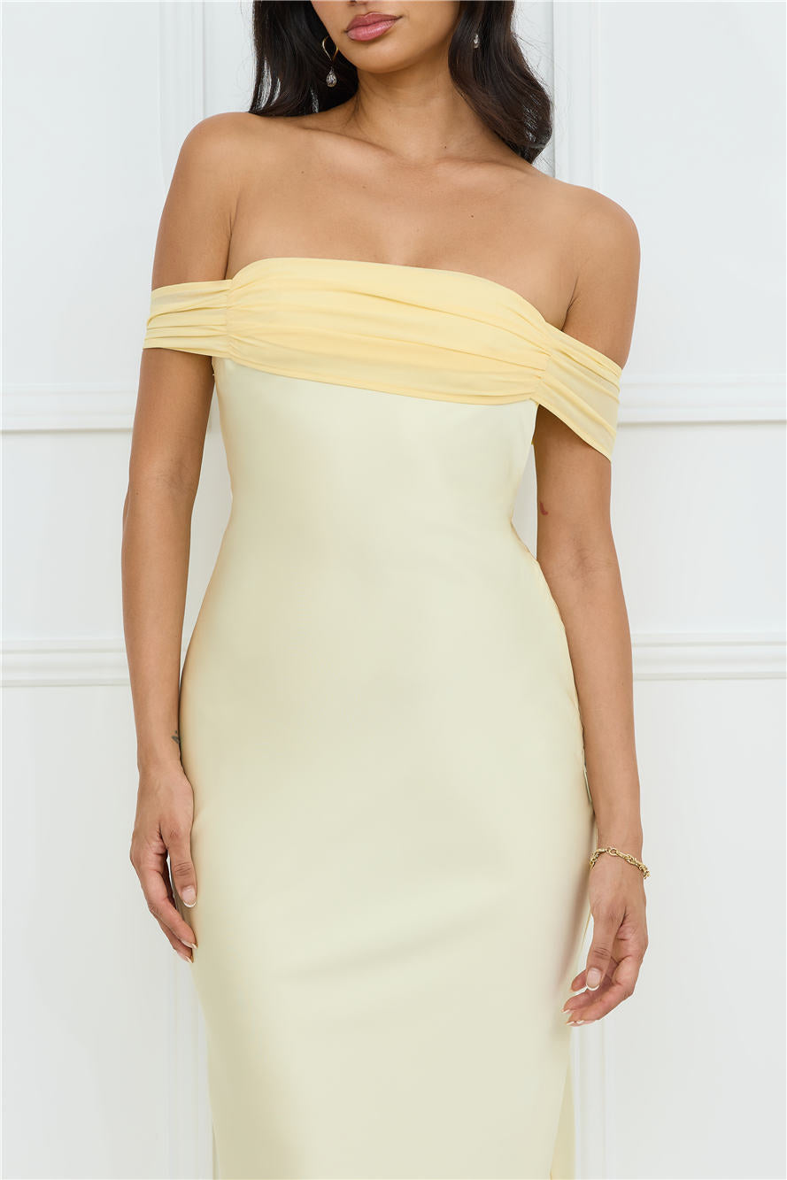 Daisy Darling Strapless Maxi Dress Yellow
