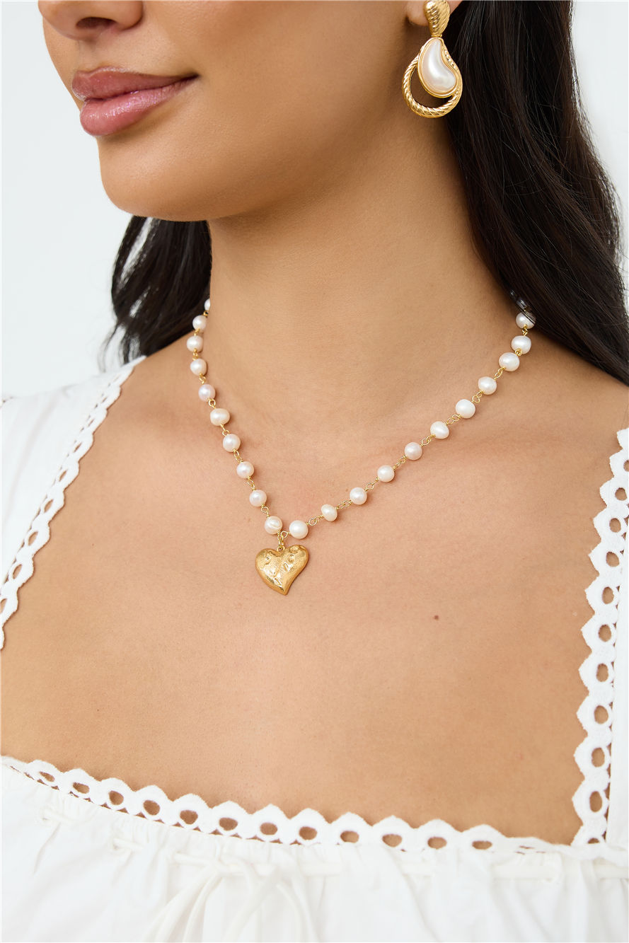 Zora Pearl Necklace Gold
