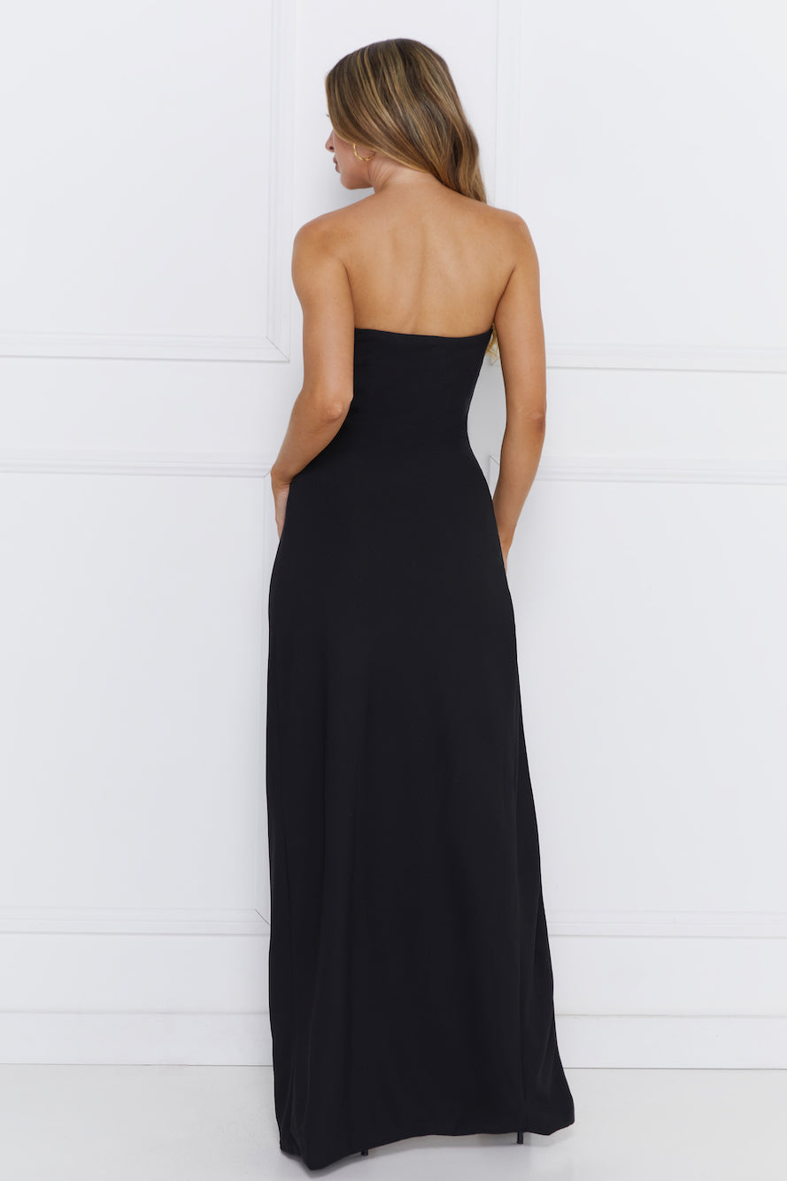 Dazzling Desires Strapless Maxi Dress Black