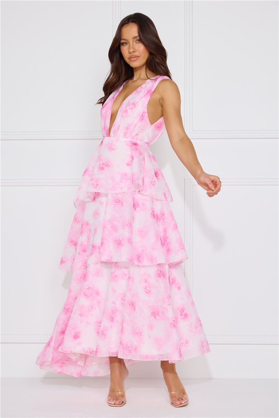 Splendor In The Night Maxi Dress Pink