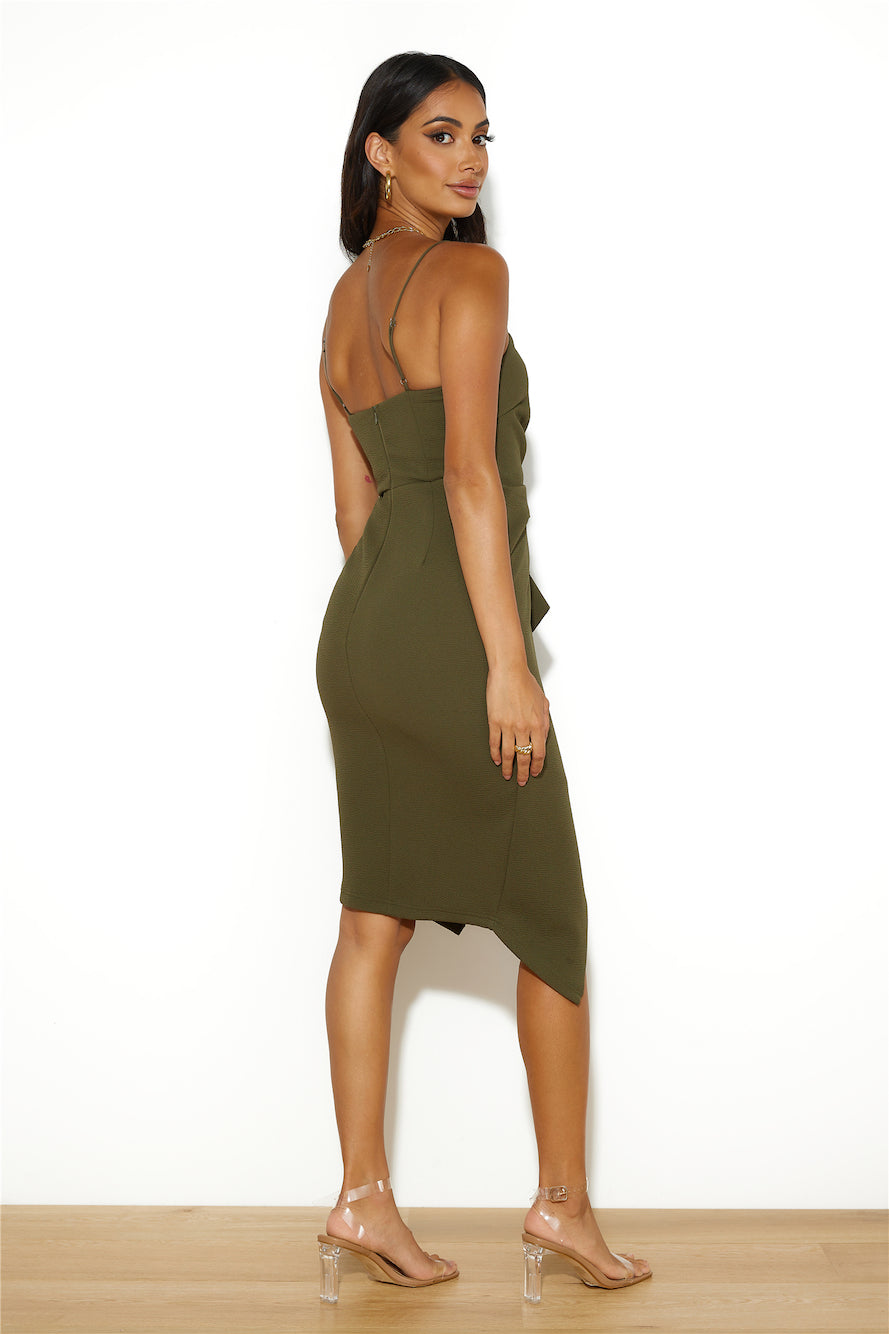 Late Date Midi Dress Green