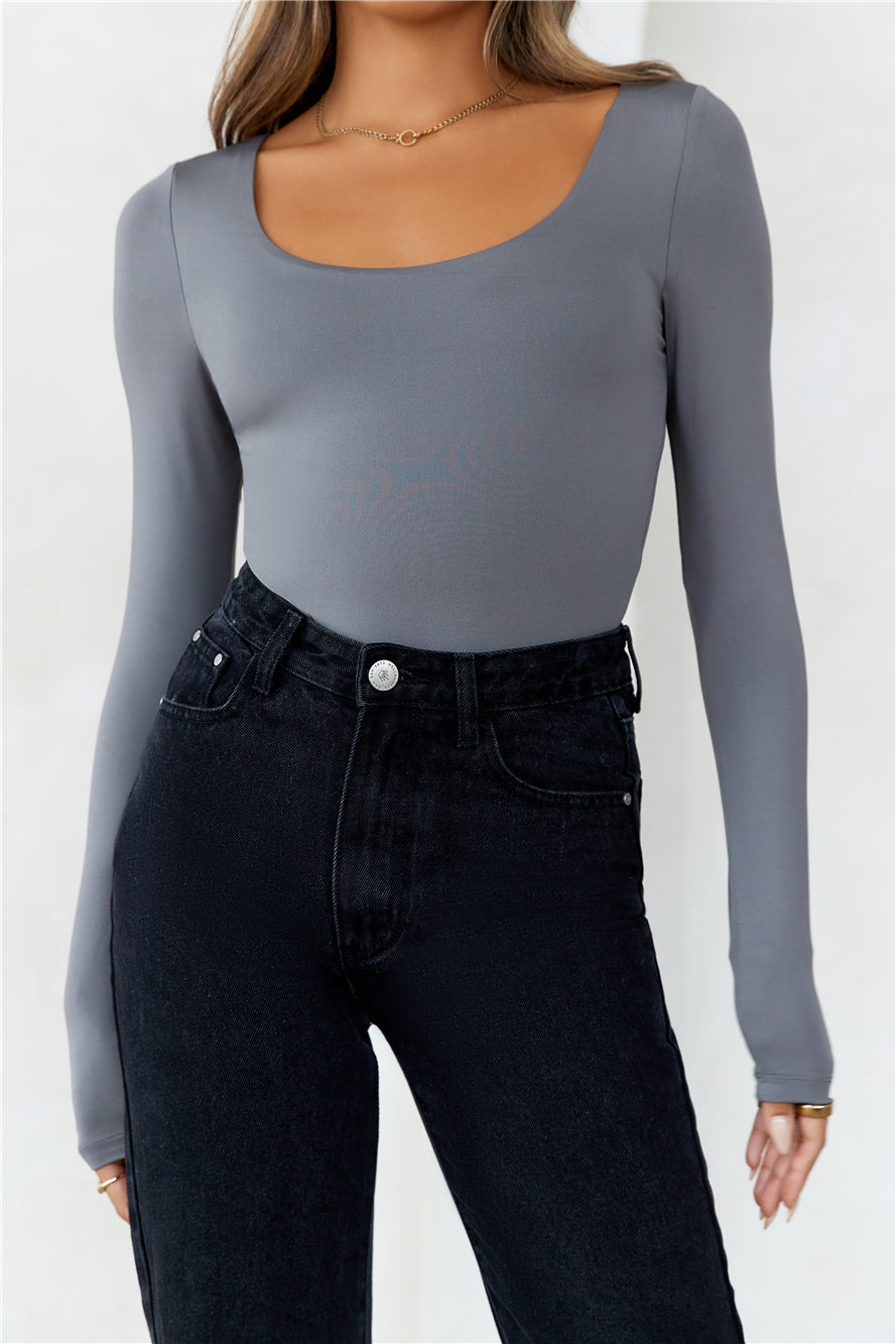 BASE Second Skin Long Sleeve Bodysuit Charcoal
