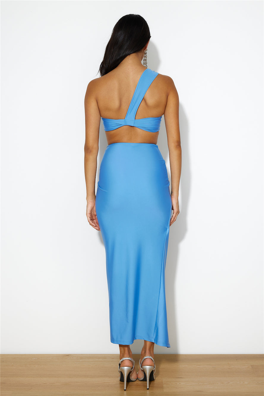 Ready For Goss Midi Skirt Blue