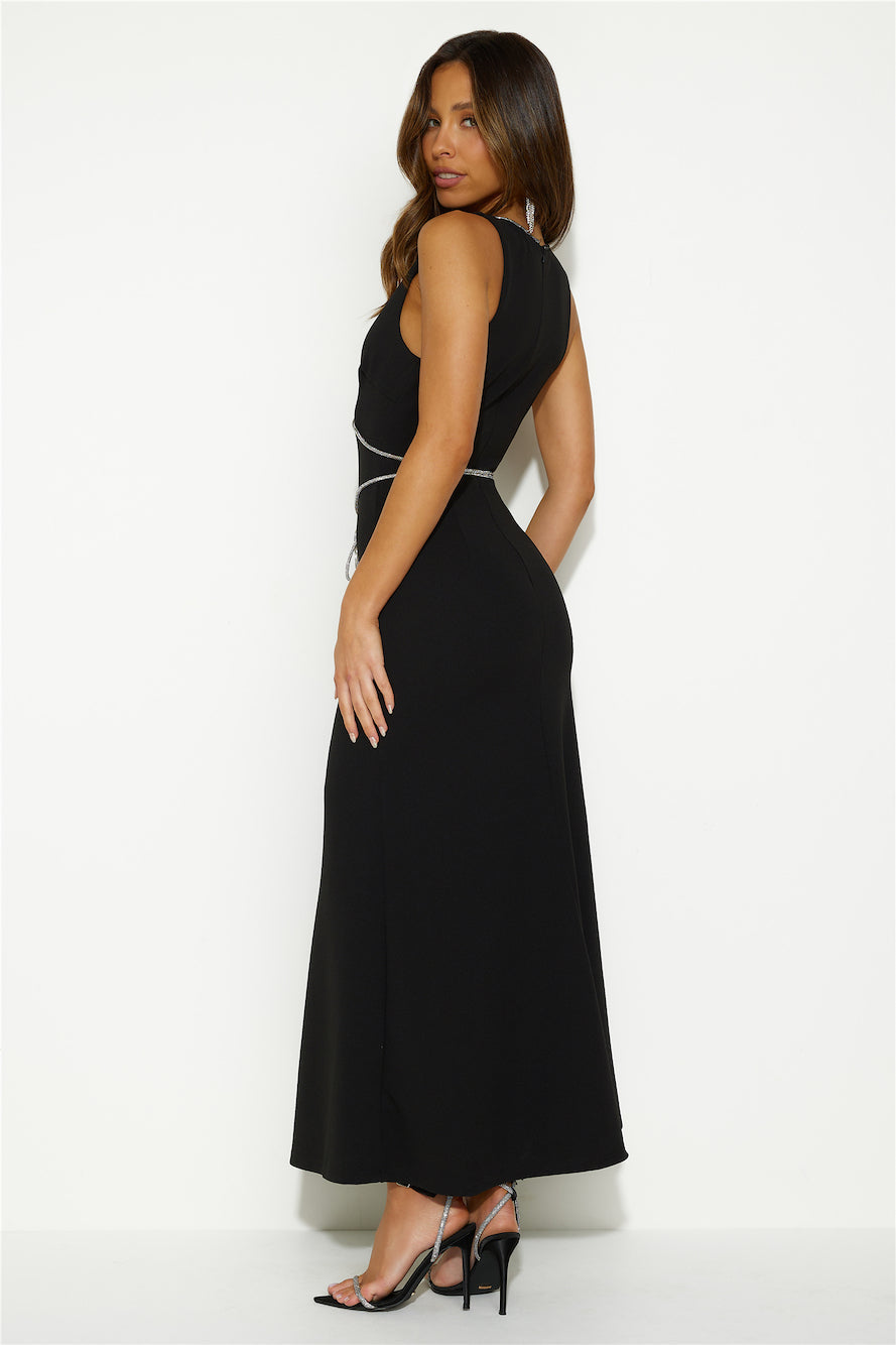 Romance For You Maxi Dress Black