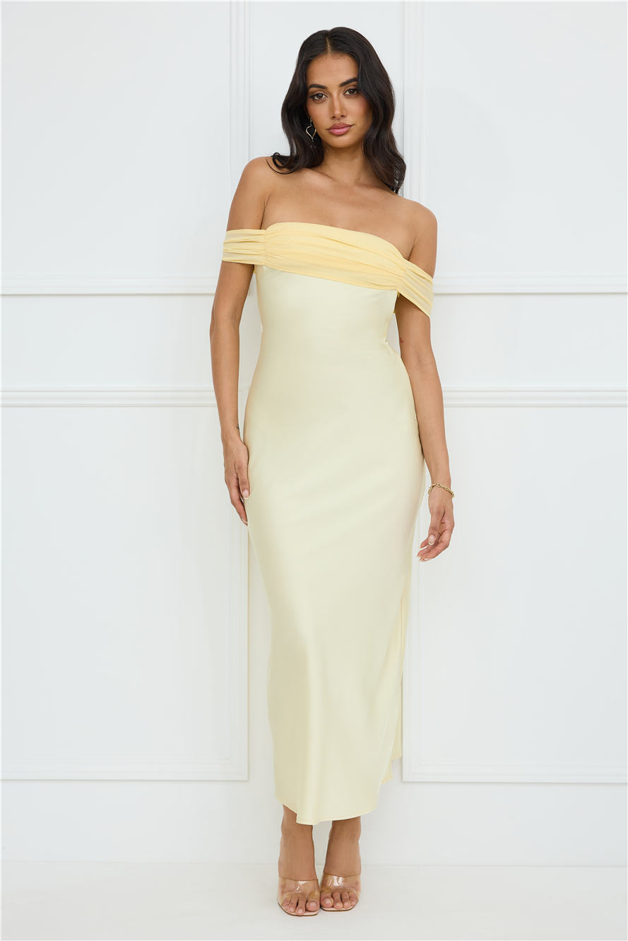 Daisy Darling Strapless Maxi Dress Yellow