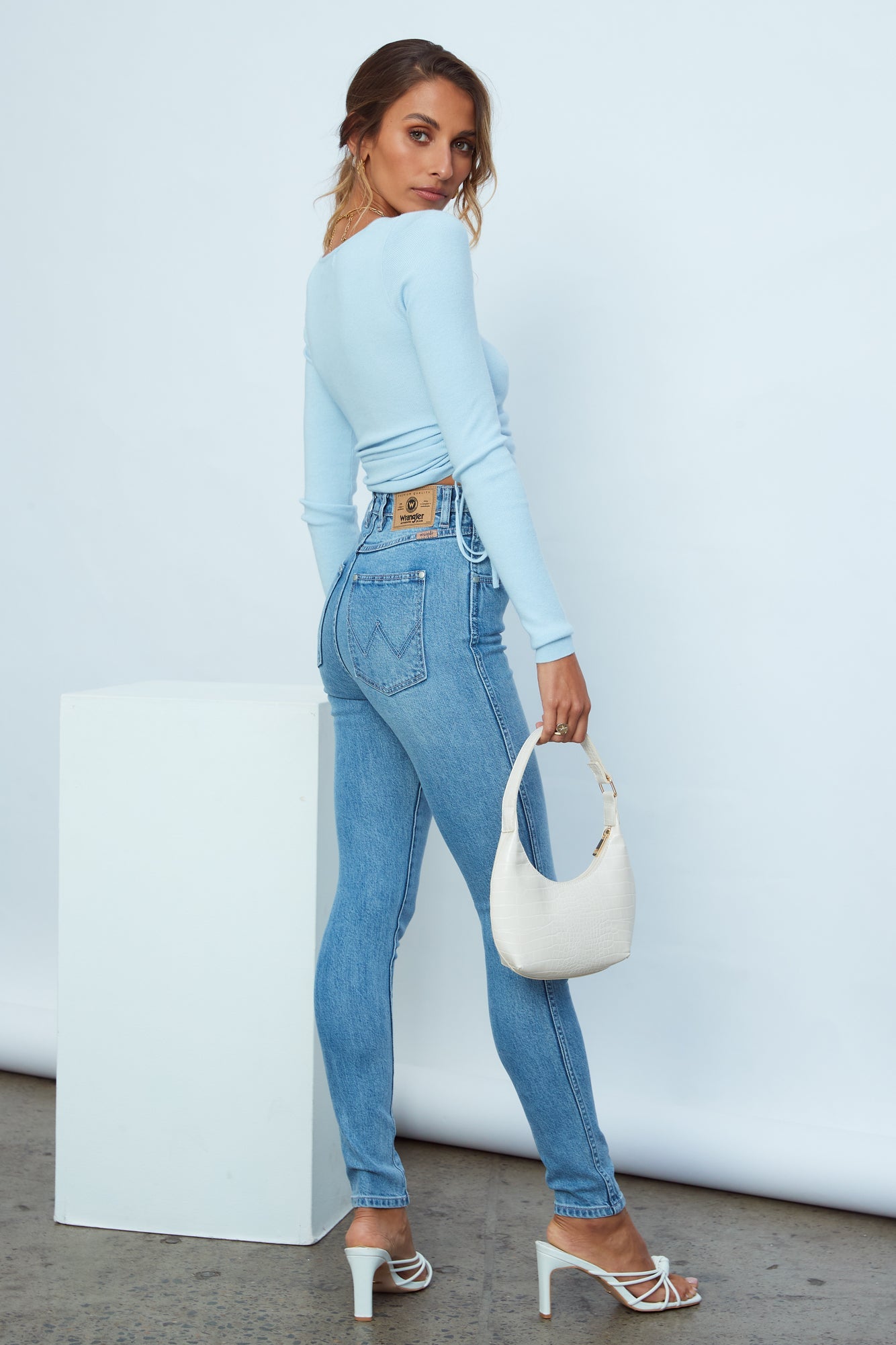WRANGLER Hi Pins Cropped Skinny Jeans Jupiter