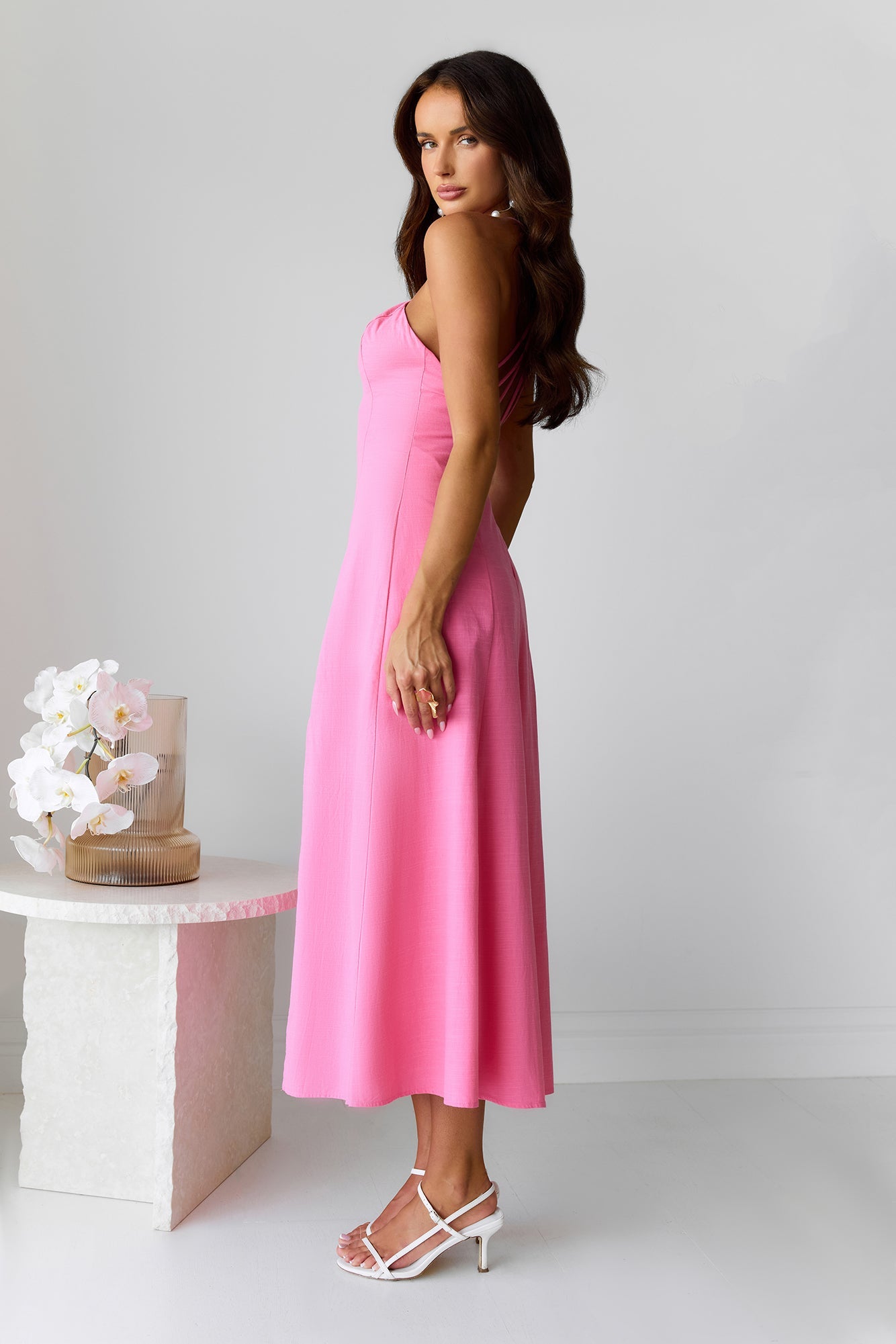 She's Captivating Midi Dress Pink