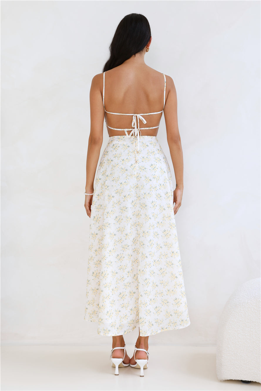 Orchid Kiss Maxi Dress Yellow